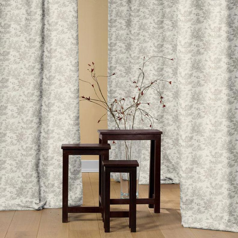 Tkanina bawełniana Mini Pastorale 280 cm – szary,  image number 4