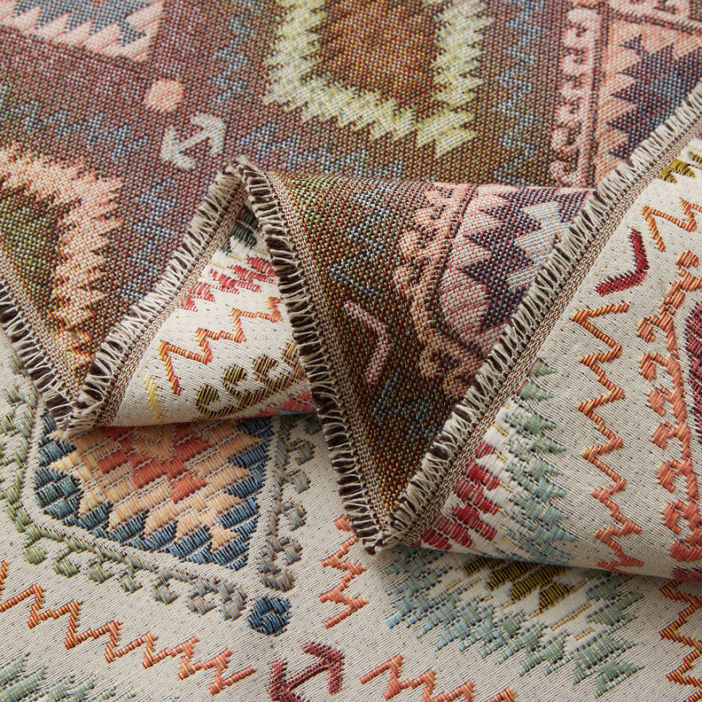 Tkanin dekoracyjna Żakard indyjski dywan – jasnobeżowy,  image number 3