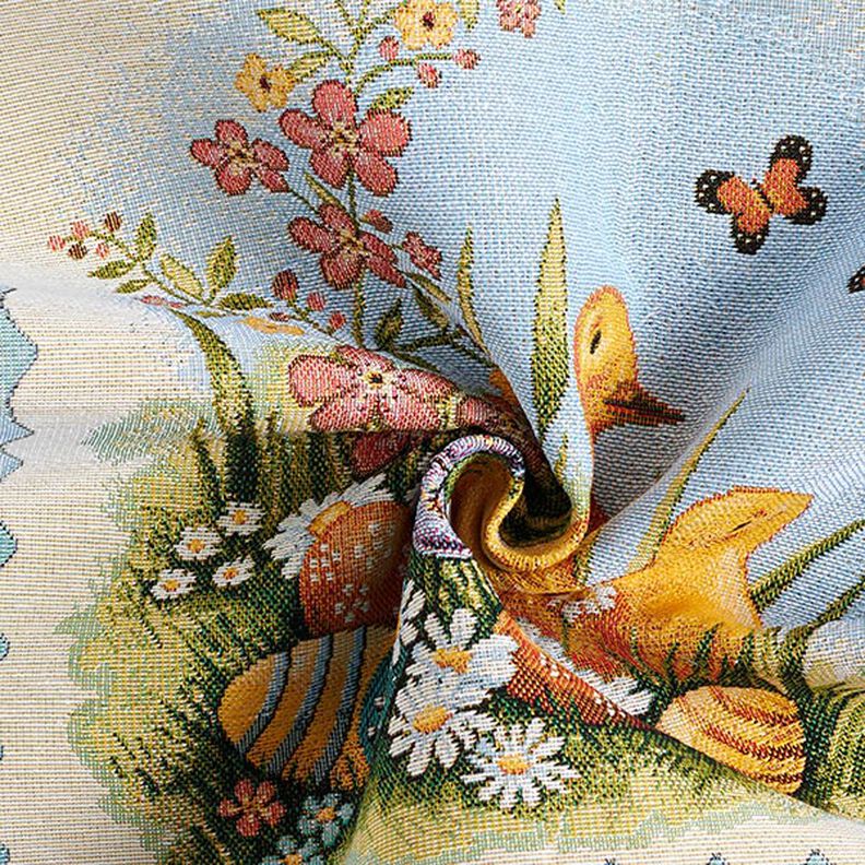 Panel dekoracyjny gobelin kurczaczki i pisanki – jasnoniebieski,  image number 3