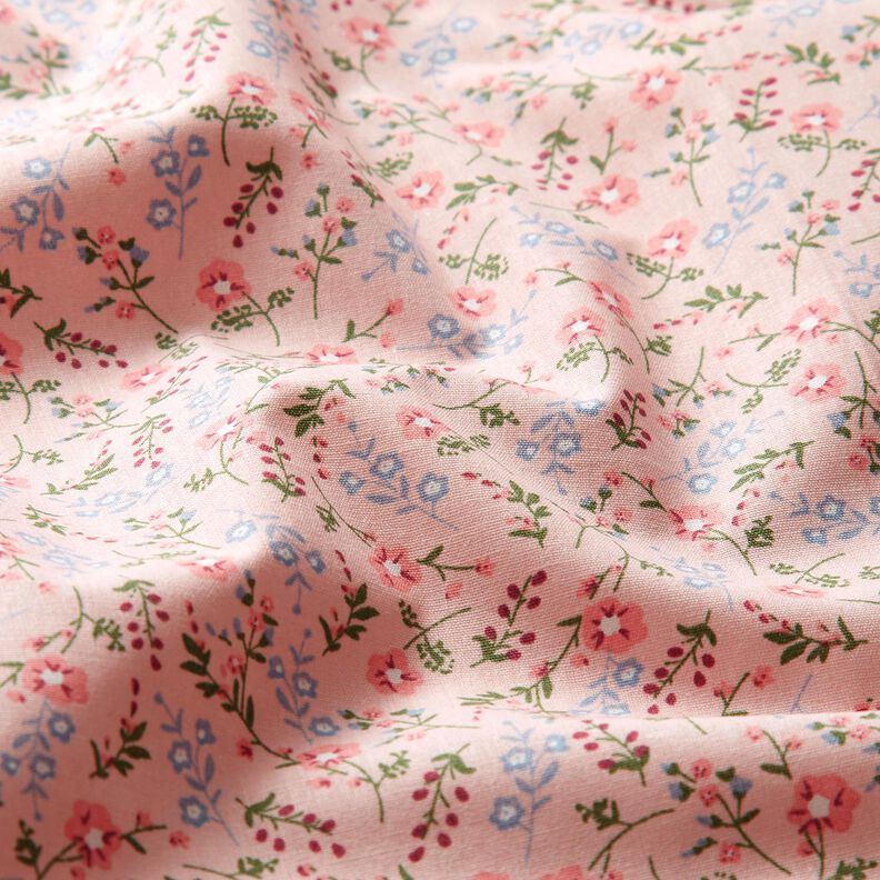 Popelina bawełniana Mille-fleurs – różowy/jasnoniebieski,  image number 2
