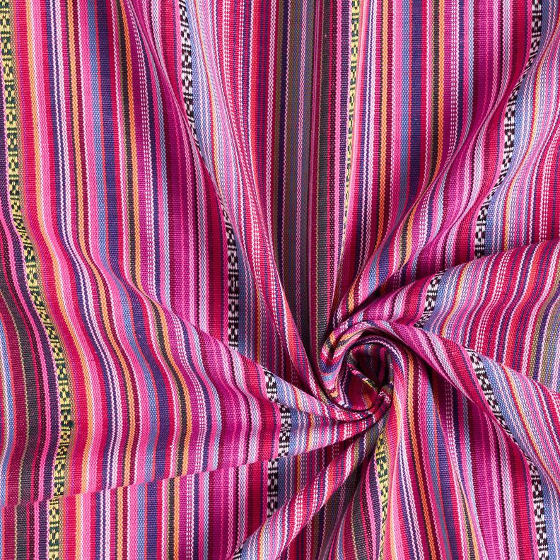 Tkanin dekoracyjna Żakard cienkie paski – purpura/jagodowy, image number 3