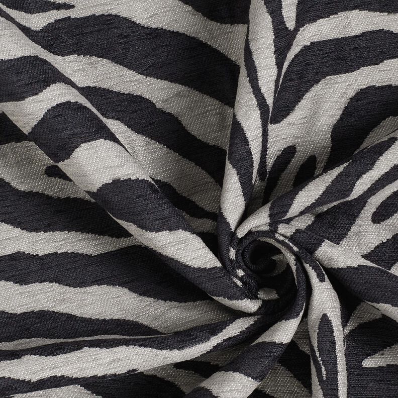 Tkanina tapicerska Żakard zebra – czerń/szary, image number 3