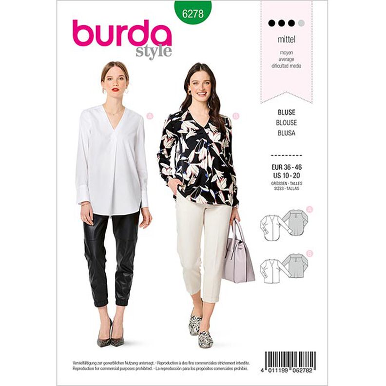 Bluzka, Burda 6278 | 36-46,  image number 1