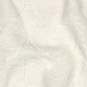 Sztuczne futerko wzór w serca | Poppy Fabrics – mleczna biel, 