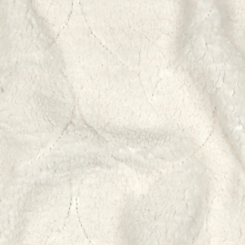 Sztuczne futerko wzór w serca | Poppy Fabrics – mleczna biel,  image number 2