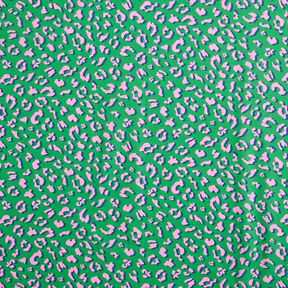 Bawełna powlekana abstrakcyjna panterka | Poppy Fabrics – zieleń/róż, 