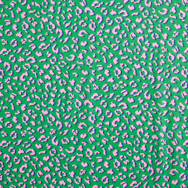 Bawełna powlekana abstrakcyjna panterka | Poppy Fabrics – zieleń/róż, image number 1