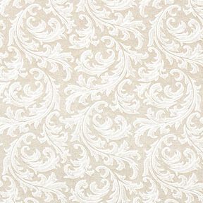 Tkanin dekoracyjna Płótno Ornamenty – naturalny/biel, 