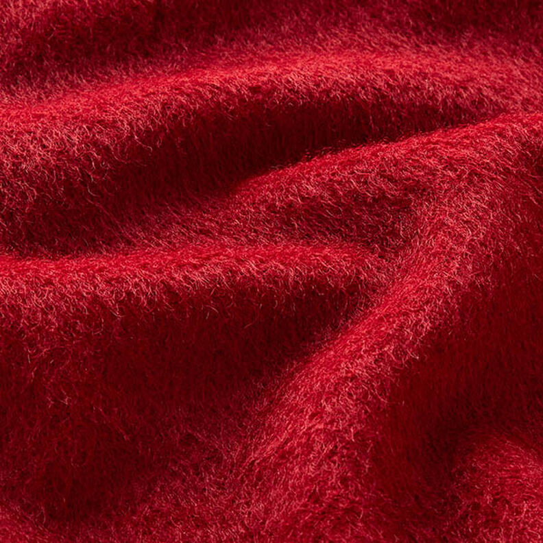 Mechata dzianina na płaszcze jednokol. – czerwień karminowa,  image number 2