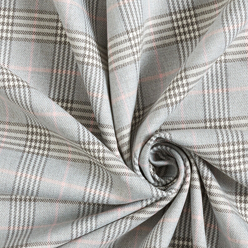 Tkanina spodniowa strecz Szkocka krata – jasnoszary/ciemnoszary,  image number 3