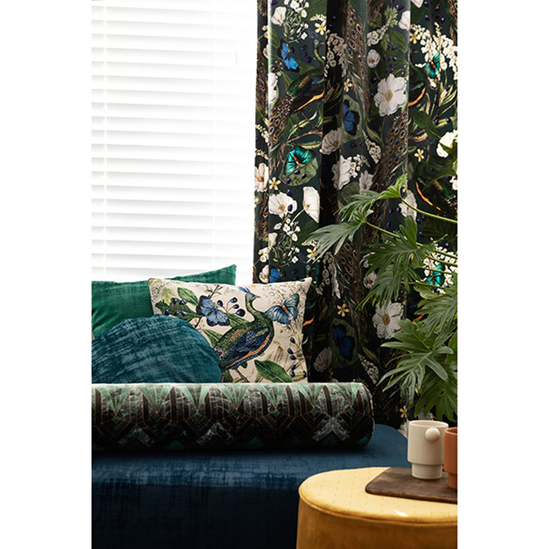 Aksamit dekoracyjny Premium Paw – ciemna zieleń,  image number 6