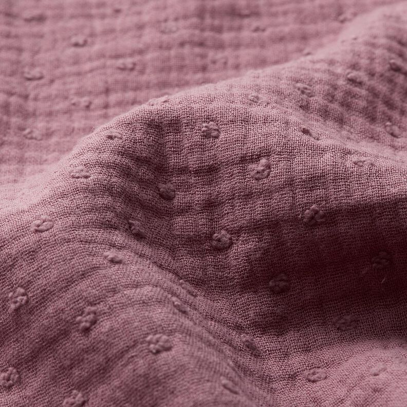 Muślin / Tkanina double crinkle dobby – jasny jagodowy,  image number 2