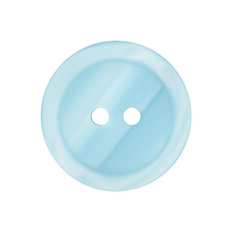 Guzik plastikowy z 2 dziurkami Basic - jasnoniebieski,  image number 1