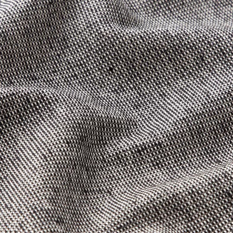 Tkanina dekoracyjna half panama o strukturze prążków bawełna z recyklingu – czerń/biel,  image number 2