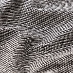 Tkanina dekoracyjna half panama o strukturze prążków bawełna z recyklingu – czerń/biel, 