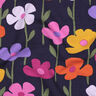 Dzianina dresowa pętelkowa French Terry kolorowe kwiaty | Poppy Fabrics – granat,  thumbnail number 2