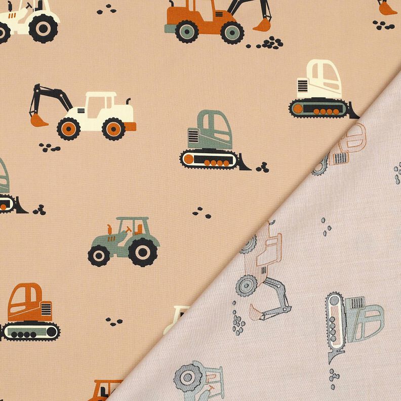 Popelina bawełniana koparki i traktory | Poppy Fabrics – beż, image number 4