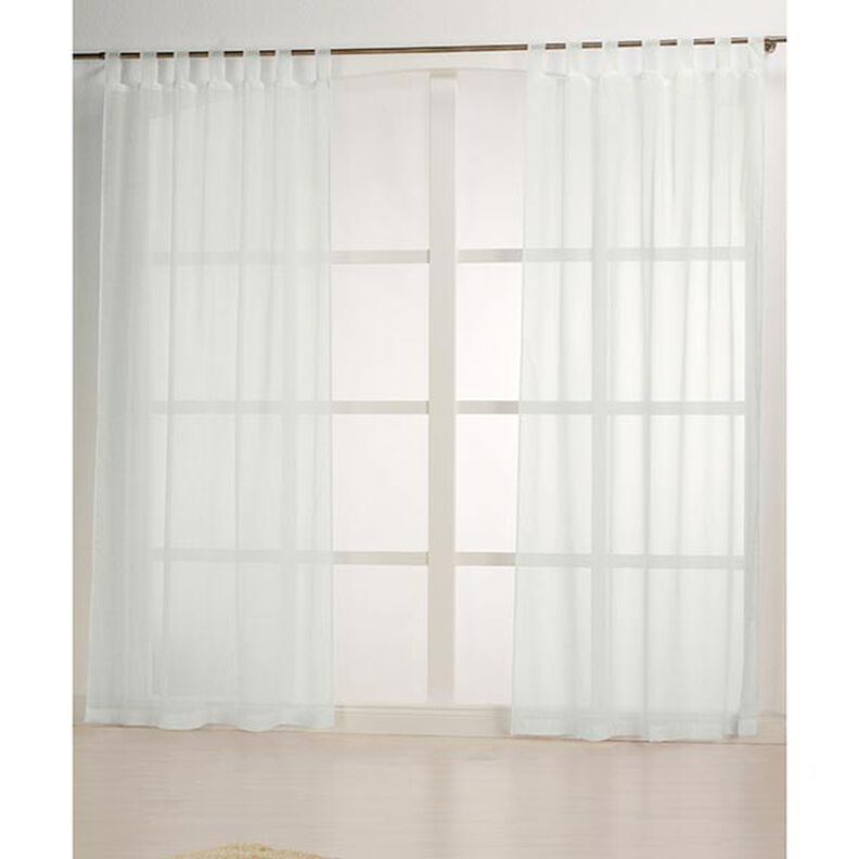 Tkanina na firany woal imitacja lnu 300 cm – mleczna biel,  image number 5