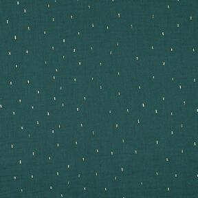 Muślin / Tkanina double crinkle prostokąt Nadruk foliowy | Poppy Fabrics – świerk srebrny/złoty, 