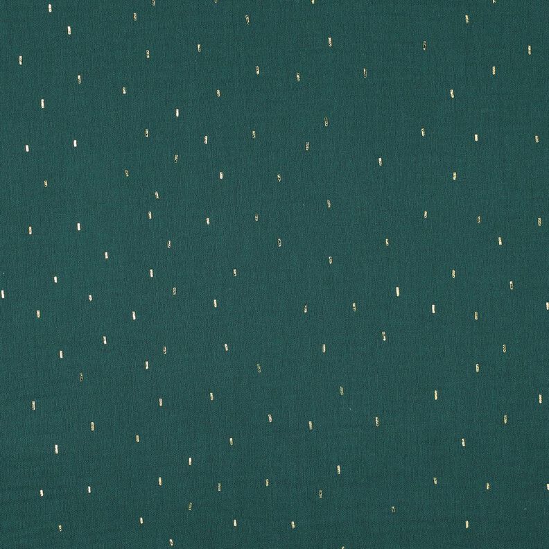 Muślin / Tkanina double crinkle prostokąt Nadruk foliowy | Poppy Fabrics – świerk srebrny/złoty,  image number 1