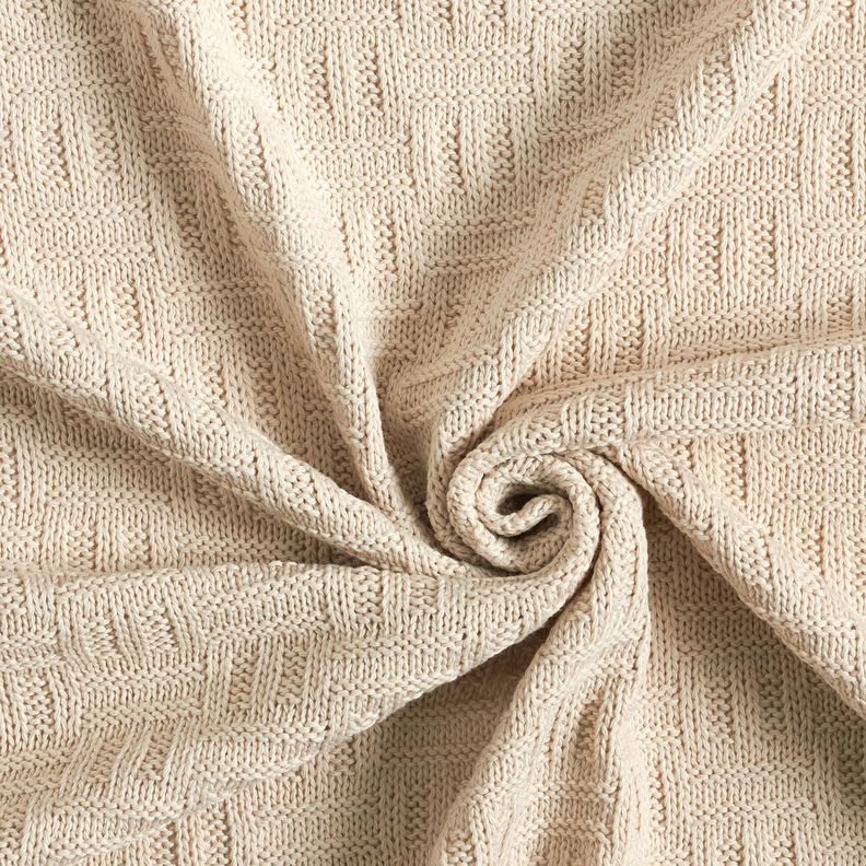 Dzianina swetrowa łamany wzór w prążki – jasnobeżowy,  image number 3