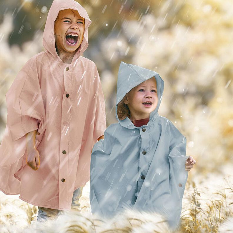 Tkanina na kurtki przeciwdeszczowe jednokol – srebrny niebieski,  image number 7