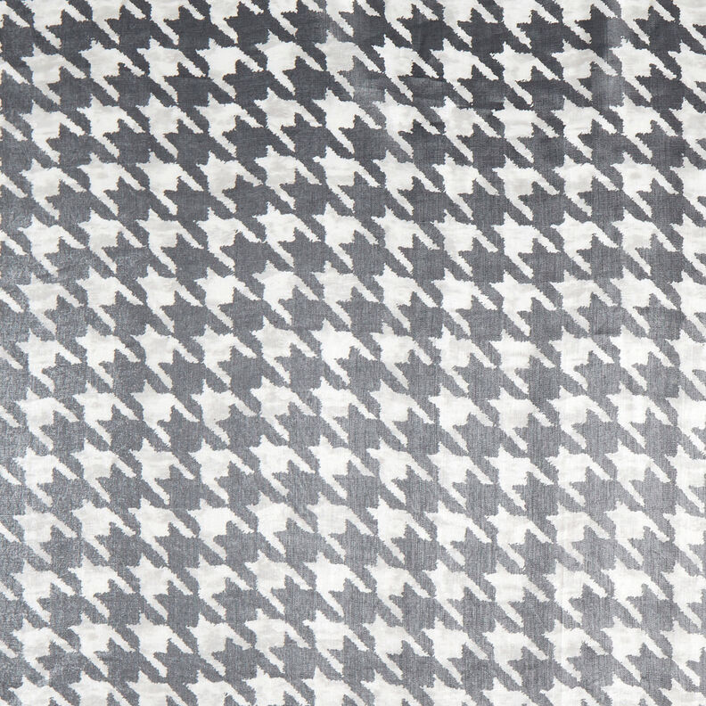 Mieszanka z wiskozą z metalicznym połyskiem w kurzą stopkę – czerń/biel,  image number 1
