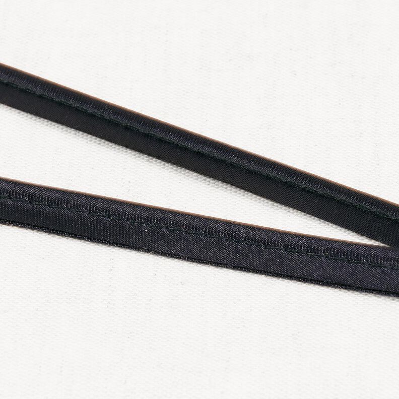 Satyna Taśma wypustkowa [10 mm] – czerń,  image number 1