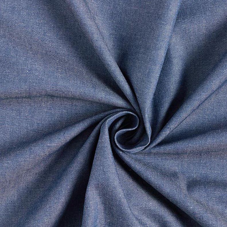 Tkanina bawełniana chambray przypominająca dżins – granat,  image number 1