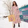 Dżersej wiskozowy kwiaty i ornamenty | Katia Fabrics – krem/lawendowy,  thumbnail number 5