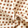 Tkanina spodniowa strecz w duże kropki – biel/miedź,  thumbnail number 3