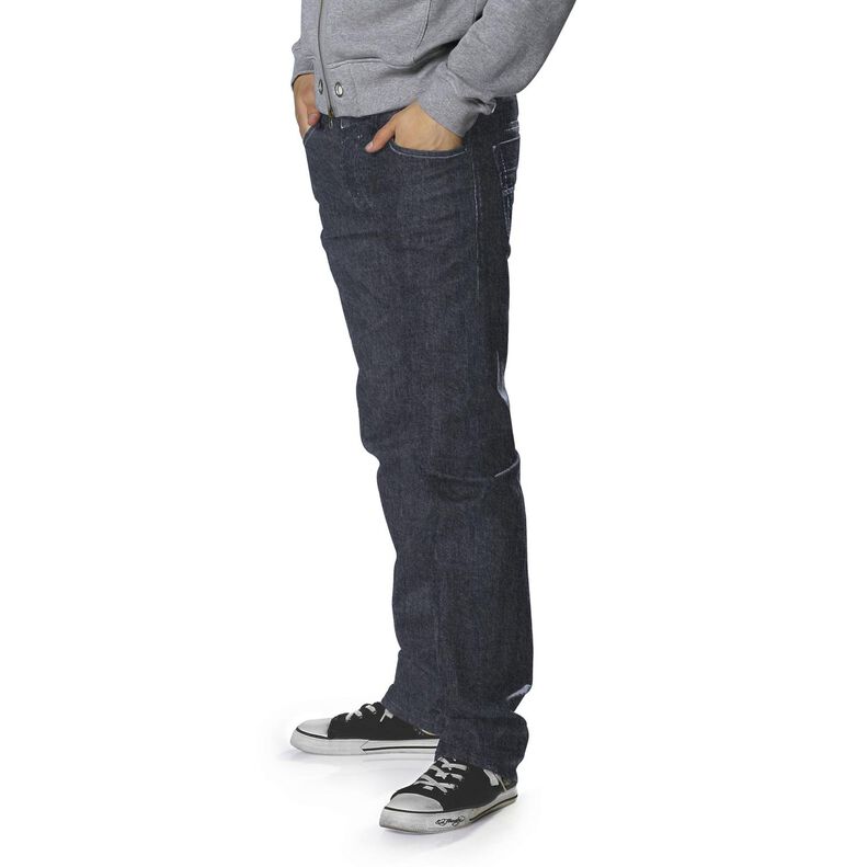Denim strecz z mieszanki bawełny, średni – czarnoniebieski,  image number 7