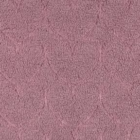 Sztuczne futerko wzór w serca | Poppy Fabrics – ciemny brudny róż, 