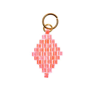 Przywieszka Brick Stitch Romb [10 mm  x 15 mm] | Rico Design – pomarańcza, 