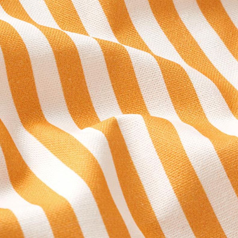Tkanin dekoracyjna Half panama podłużne pasy – jasnopomarańczowy/biel,  image number 2