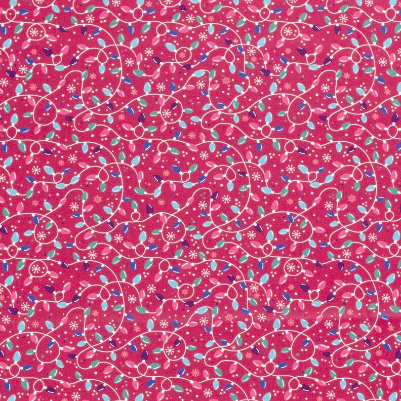 Tkanina bawełniana Popelina łańcuch świetlny – purpura/jasnoniebieski,  image number 1