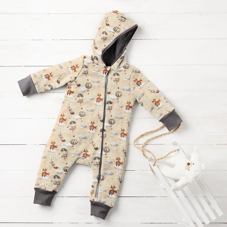 Polar alpejski latające zwierzęta nadruk cyfrowy – jasnobeżowy,  image number 5