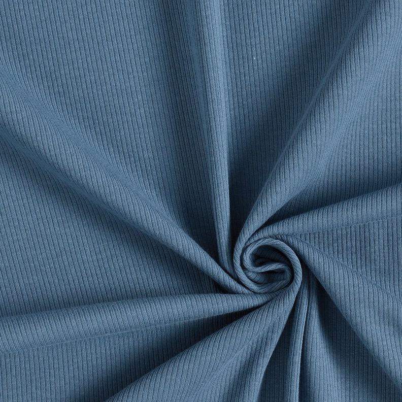 Dżersej prążkowany drobne prążki 2-1-1-1 – dżins,  image number 1