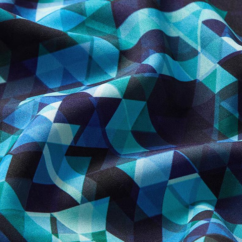 Softshell kolorowe trójkąty nadruk cyfrowy – ciemnogranatowy/turkus,  image number 3