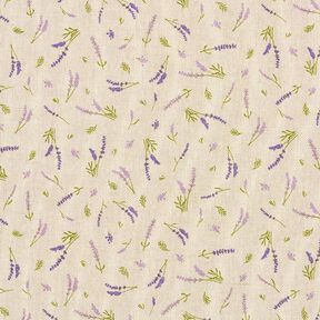 Tkanin dekoracyjna Half panama Lawenda – naturalny/lawendowy, 