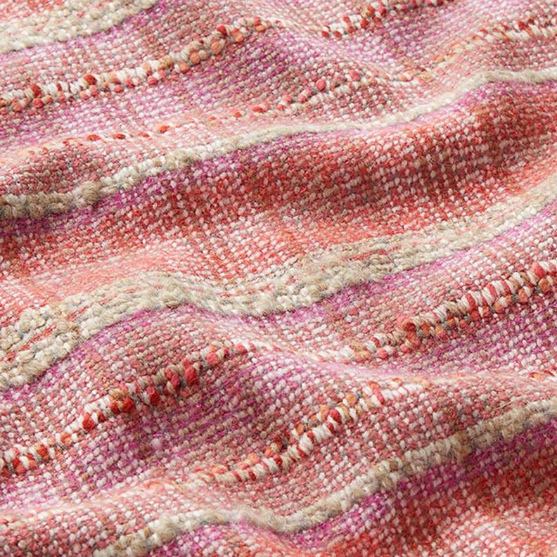Tkanina płaszczowa z mieszanki wełny Bouclé – pink,  image number 2