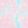 Dżersej bawełniany akwarelowe płatki śniegu, gradient | Glitzerpüppi – lodowy niebieski/różowy,  thumbnail number 1