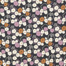 Tkanina bawełniana Kreton fantazyjne kwiaty – czarnoniebieski/pastelowy fiolet,  thumbnail number 1