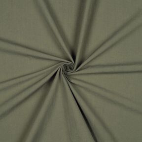 Tkanina bawełniana Tkanina marszczona, wstępnie uprana &ndash; ciemna oliwka, 