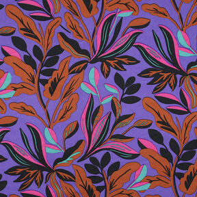 Satyna bawełniana Lush Leaves | Nerida Hansen – lilia/brąz, 