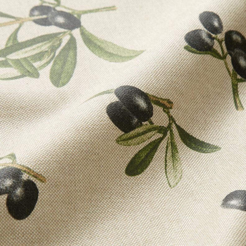 Bawełna powlekana gałązki oliwne – naturalny/pinia,  image number 3