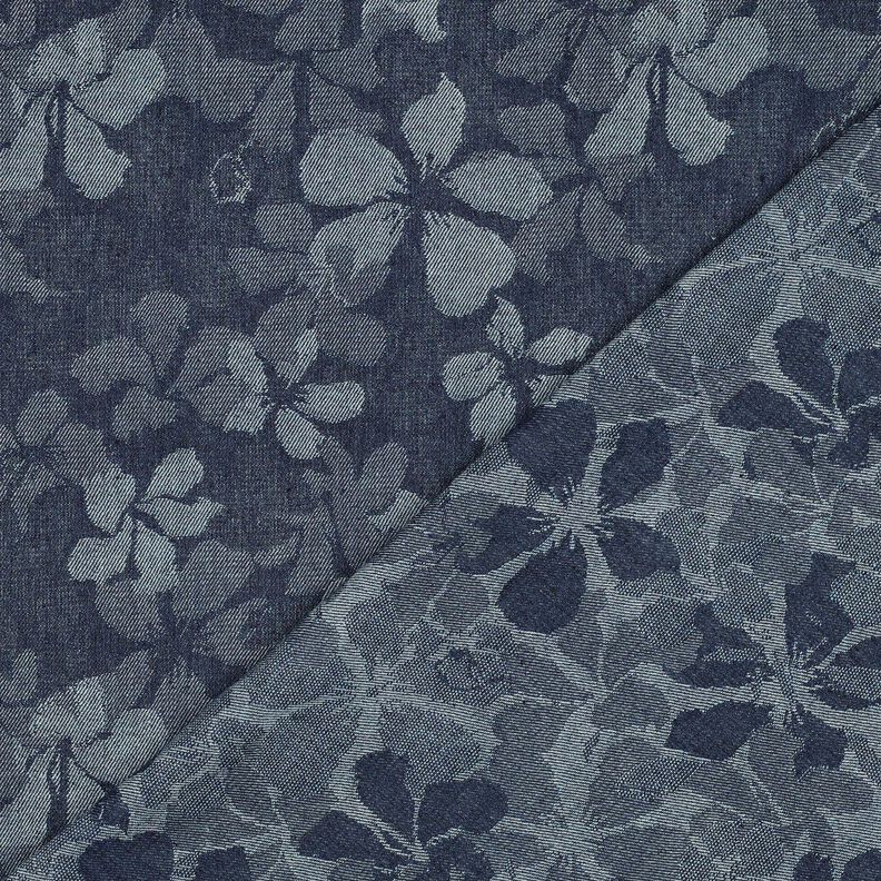 Denim z mieszanki bawełny w kwiaty – dżins,  image number 4