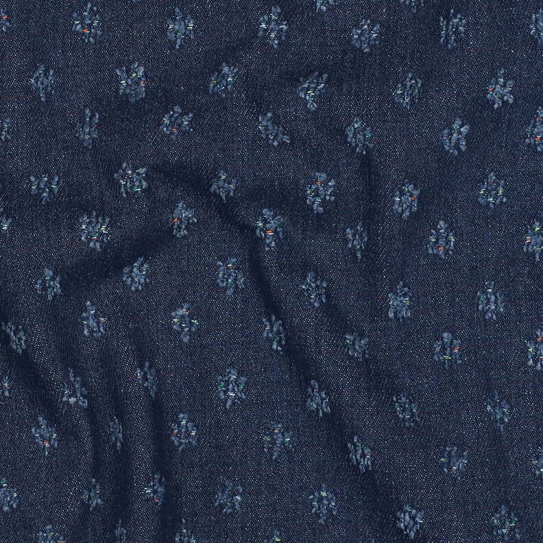 Denim z mieszanki bawełny dobby – ciemnogranatowy, image number 2