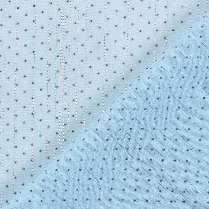 Szyfon w błyszczące paski i kropeczki – jasnoniebieski,  image number 4
