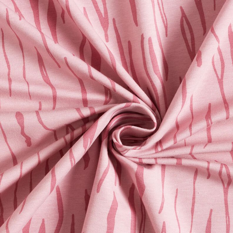 Dżersej bawełniany, zebra – jasny brudny róż,  image number 3